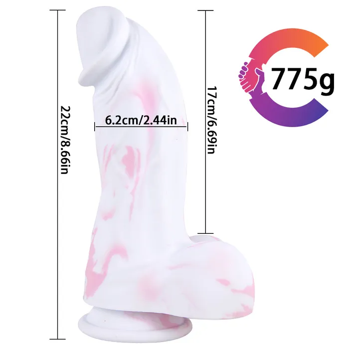 Dildos MD MD Gorilla 866 inch Bad Dragon Dildo Silicone PinkWhite
