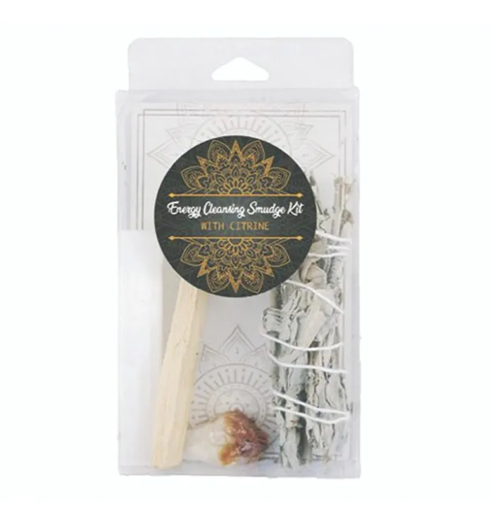 Energy Cleansing Smudge Kit Citrine Divine Supplies ASD Couples