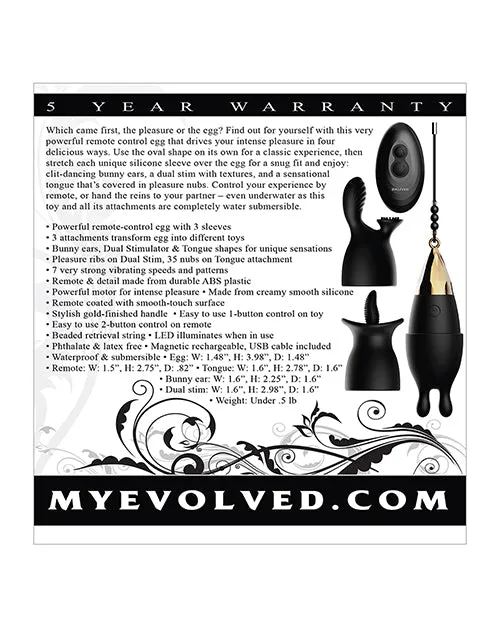 Evolved Egg Citement Rechargeable Bullet Blackgold Evolved Novelties INC Vibrators