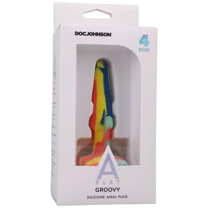 Male Sex Toys APlay APlay Groovy Silicone Anal Plug 410cm Sunrise