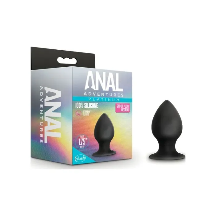 Male Sex Toys Anal Adventures Blush Anal Adventures Platinum Silicone Anal Stout Plug Medium