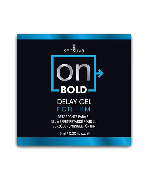 ON Bold Delay Gel 6 ml Single Use Packet Sensuva Valencia Naturals Enhancers ON Bold Delay Gel 6 ml Single Use Packet Sensuva Valencia Naturals Enhancers