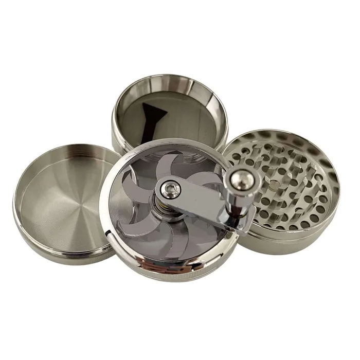 Agung Couples Ally Crank Metal Grinder 4 Chamber Assorted