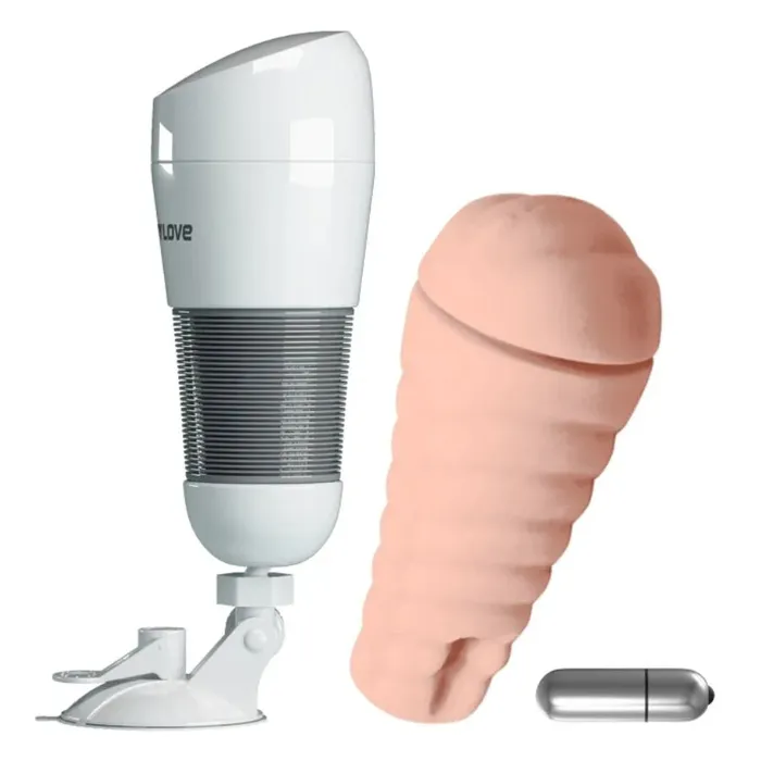Pretty Love Male Sex Toys Pretty Love Hedy Vibrating White Premium Masturbator