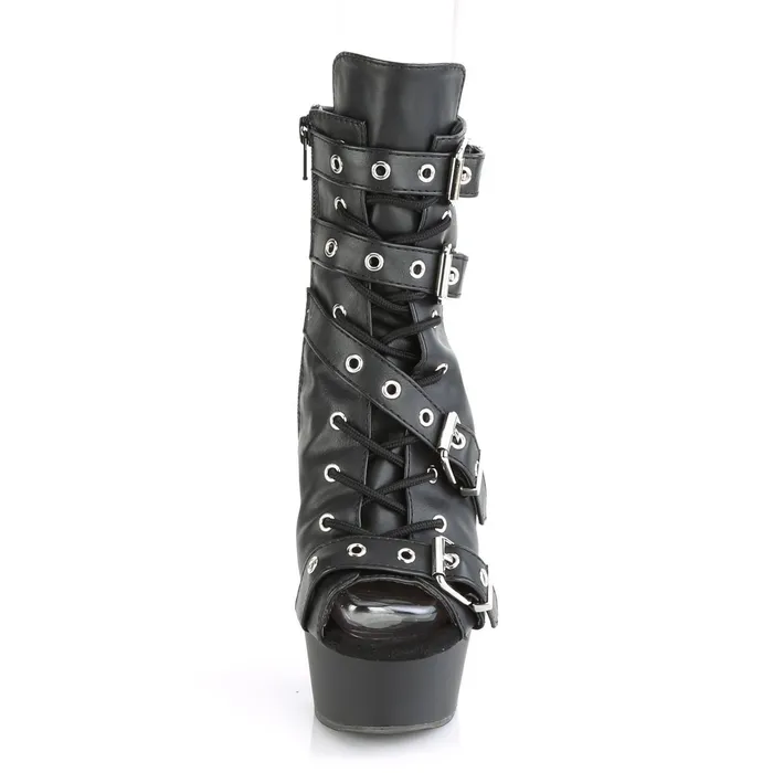 Anal CHASTITY CAGE CO Seductive1070 Exotic Boot Black Faux Leather Anal CHASTITY CAGE CO Seductive1070 Exotic Boot Black Faux Leather