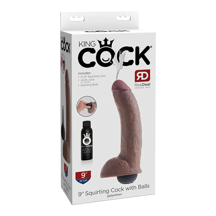 Dildos Pipedream King Cock 9In Squirting Cock Brown
