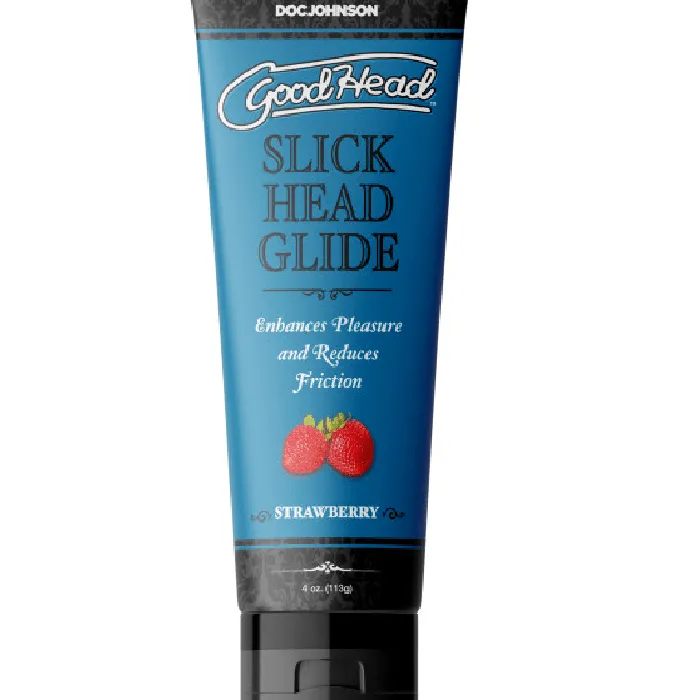 Doc Johnson GoodHead Slick Head Flavored Glide Strawberry 4 oz Male Sex Toys Doc Johnson GoodHead Slick Head Flavored Glide Strawberry 4 oz Male Sex Toys