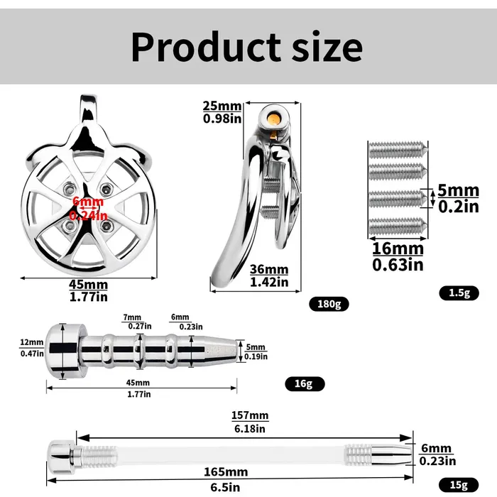 Flat Cock Cage With Removable Spikes CHASTITY CAGE CO Male Sex Toys