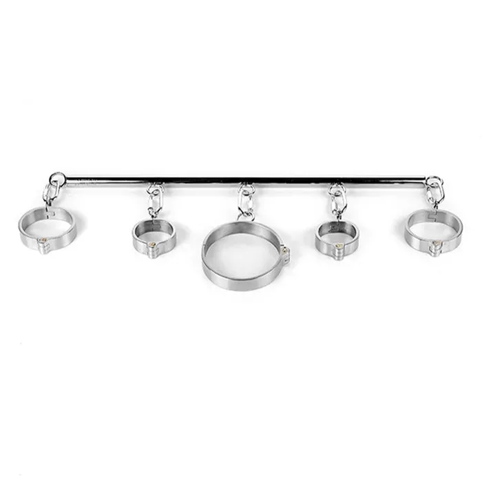 House of Dasein Dildos Spreader Bars Stainless Steel Spreader Bar Shackles With Collar And Cuffs Bdsm Toys