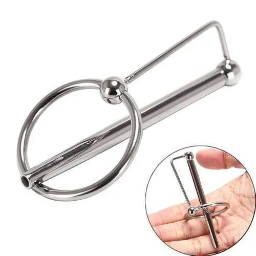 Male Sex Toys CHASTITY CAGE CO Hollow Stainless Urethra Stretcher Penis Plug