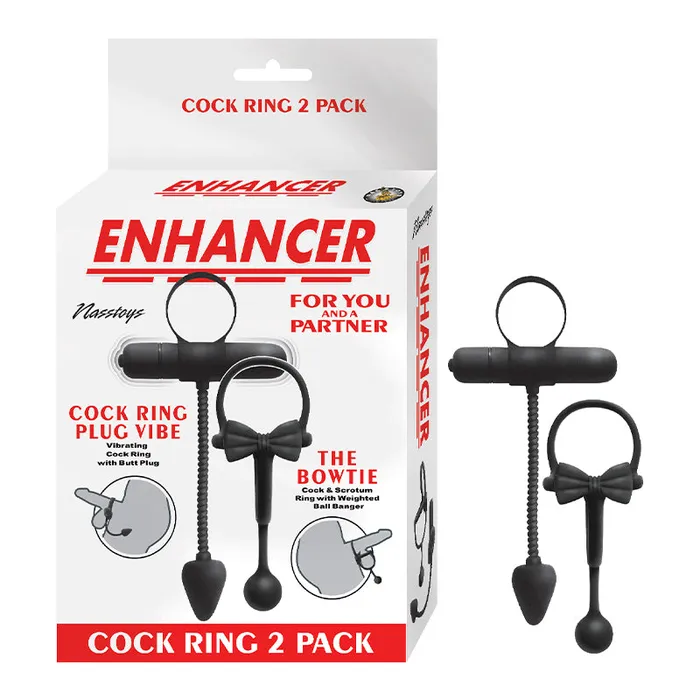 Nasstoys Anal Enhancer Cockring 2 Pack Black