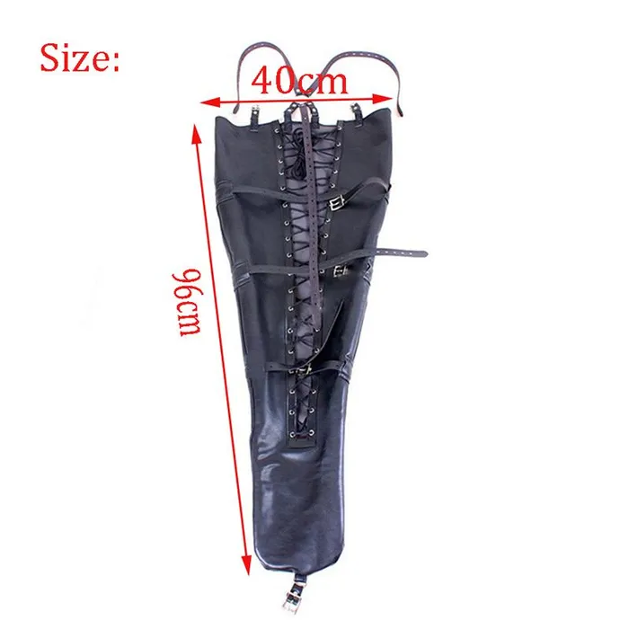 Restraints House of Dasein Straitjackets Bondage Suits Bdsm Pink Pu Leather Leg Binder Mermaid Body Sack Bondage Restraints