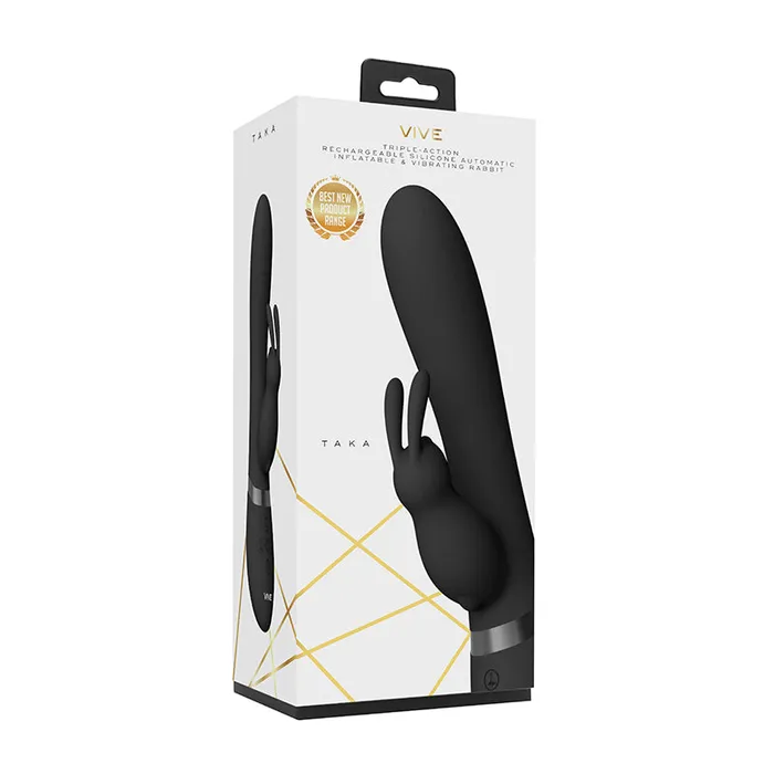 Vibrators Shots America LLC ViveTaka Silicone Rabbit Black