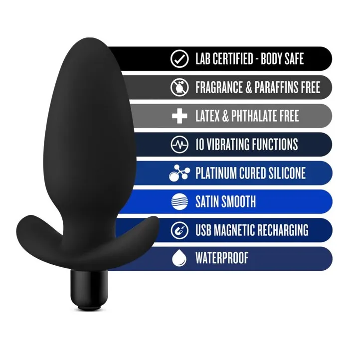 Anal Adventures Male Sex Toys Vibrating Saddle Butt Plug Anal Adventures Platinum Silicone
