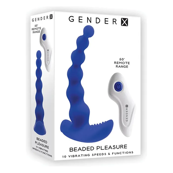 Anal Evolved Gender X Beaded Pleasure Blue Anal Evolved Gender X Beaded Pleasure Blue