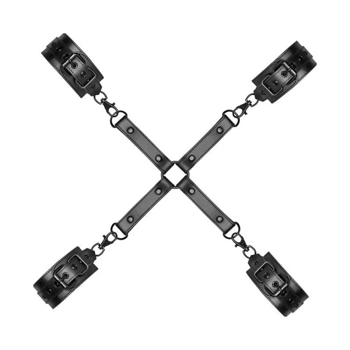 Bedroom Fantasies Restraints Hogtie with Hand and Ankle Cuffs Black