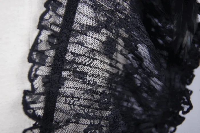 Couples EVEs SECRETS LaceUp Gothic Womens Corset Feathers and Flowers