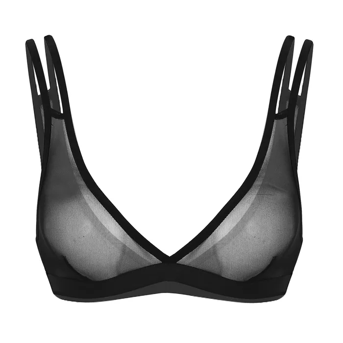 EVEs SECRETS Anal Sleeveless SeeThrough Womens Lingerie Wirefree Mesh Bra Breathable Seamless Top for Female