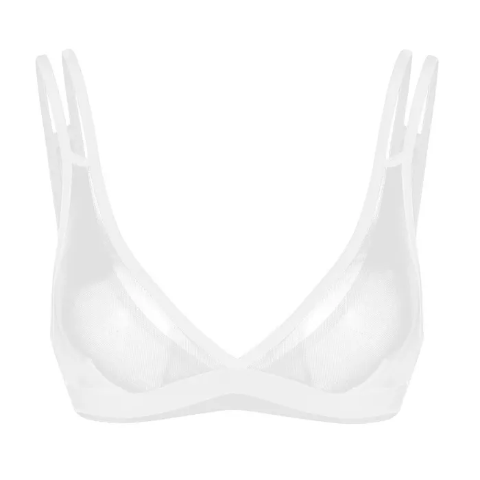 EVEs SECRETS Anal Sleeveless SeeThrough Womens Lingerie Wirefree Mesh Bra Breathable Seamless Top for Female