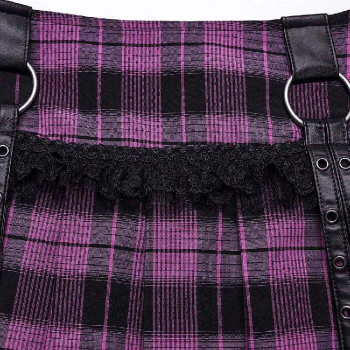 EVEs SECRETS Grunge Mesh Pleated Mini Skirt with Lace Trim for Women Female Sex Toys