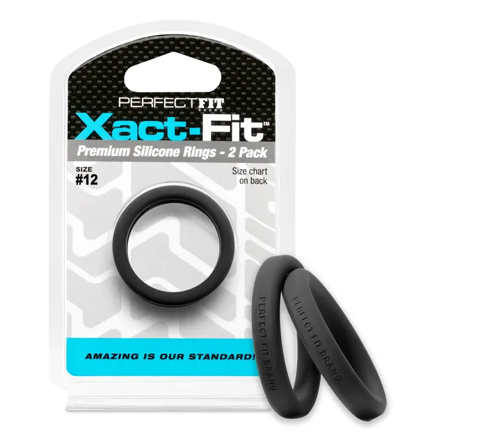 Male Sex Toys XactFit 12 Cock Ring 2 Pack LonBrook