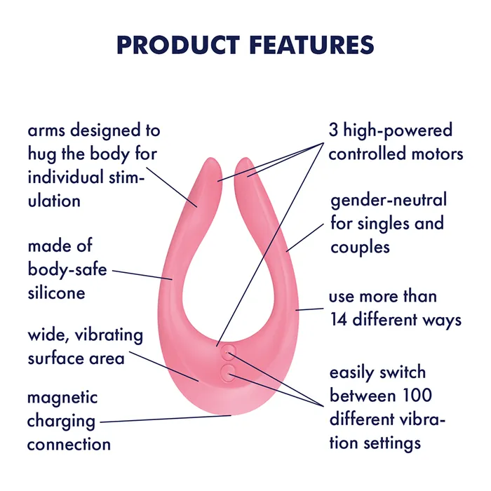 Satisfyer Vibrators Satisfyer Endless Joy 100 Possible Vibration Combinations Pink